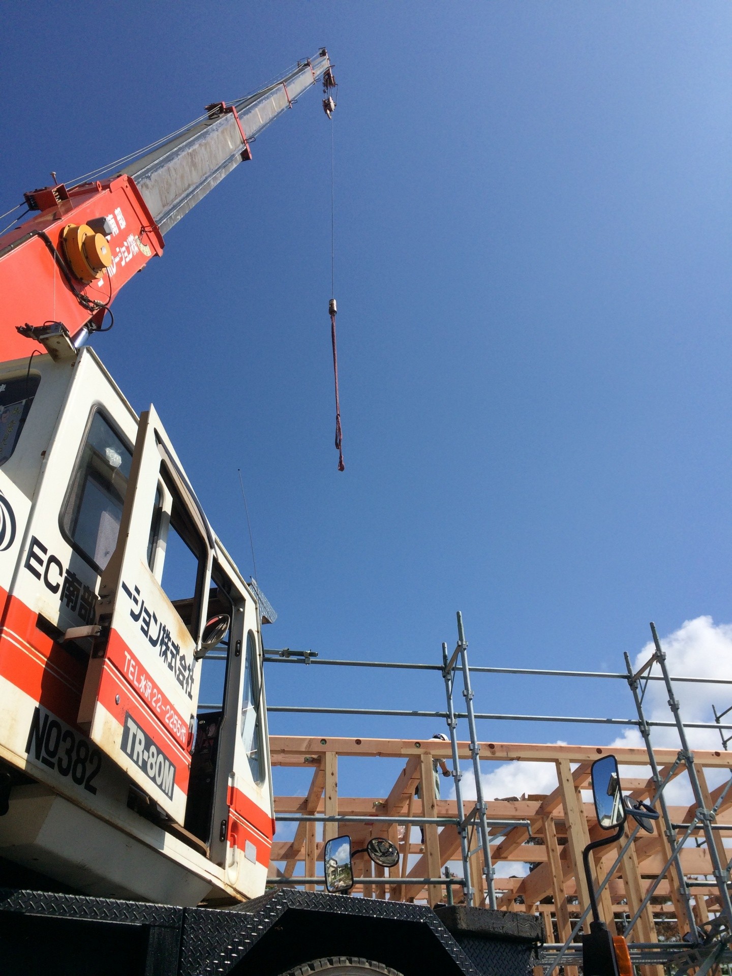 水沢の新築現場から 画像