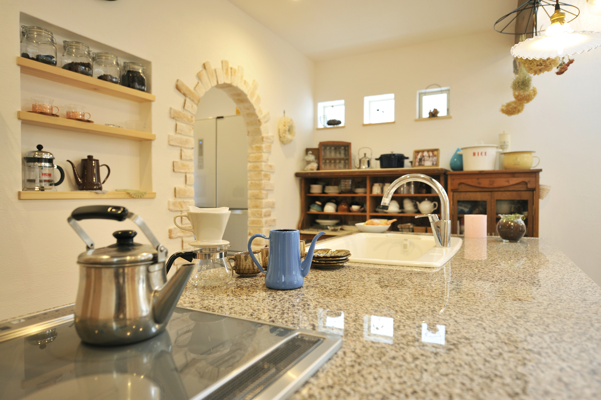 天然石のワークトップは4種類 画像